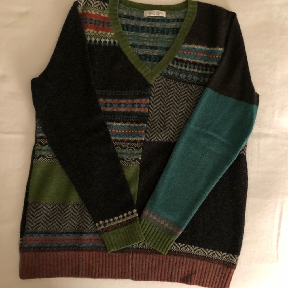 Eribe v neck artisan wool sweater